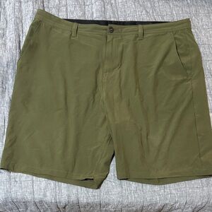 Volcom Men's Green Flat Front Shorts
